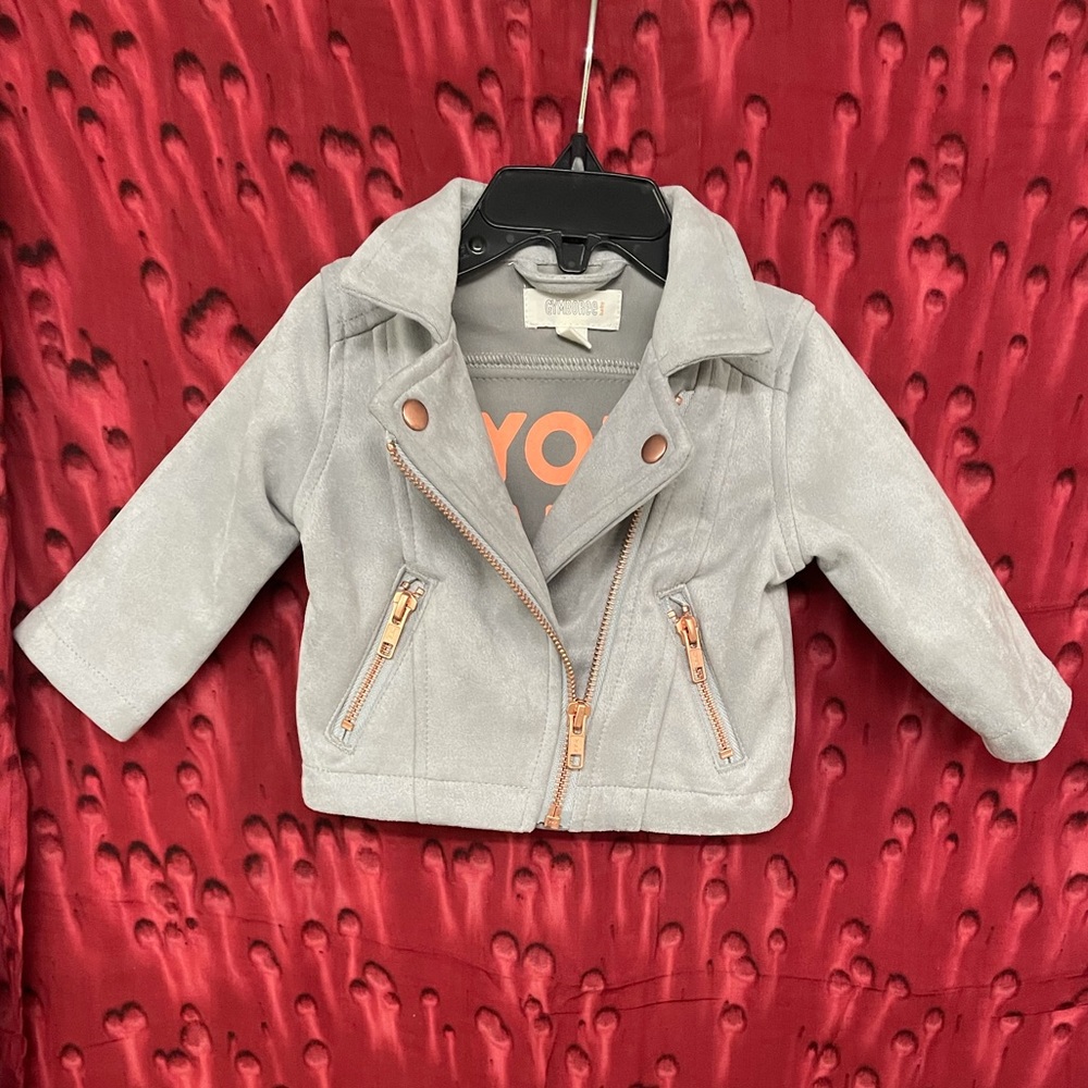 Gymboree faux suede jacket sz 3-6 mos